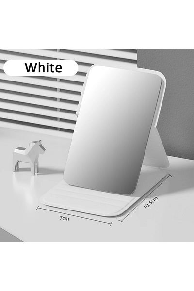Choice WHITE Woman MINI Folding Makeup Mirror High-quality Portable Pocket Makeup Mirror Single-side Creati