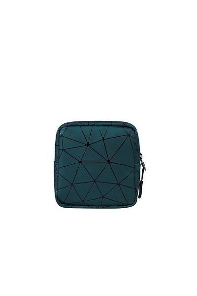 Choice green PU Leather Waterproof Organizing Bag, Jewelry Bag, Portable Monthly Bag, Women's Outdoor Sanit