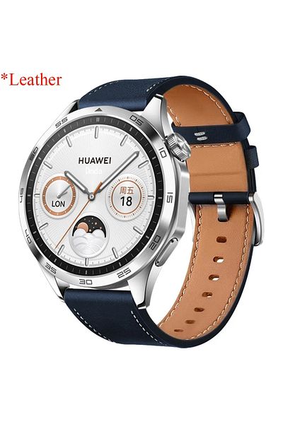 CAOWTAN 22mm Universal Blue 22mm 20mm Premium Leather Strap For HUAWEI WATCH GT 5 46mm 5Pro GT 3 GT2 Pro 46m