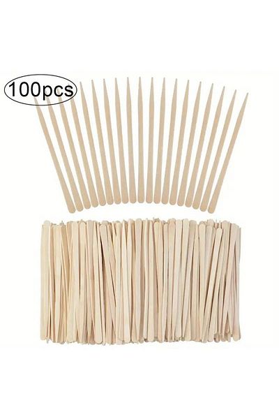 Choice pointed 100PCS Wooden Wax Sticks Woman Wooden Hair Removal Stick Disposable Depilation Spatula Wax S