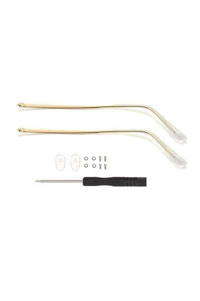 Choice gold 1 Pair Transparent Foot Cover Glasses Arm Replacement Leg Sunglasses Eyeglasses Replacement Met