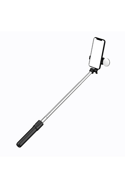 Hurtel Stick selfie telescopic cu telecomandă + lampă LED, suport trepied tel...