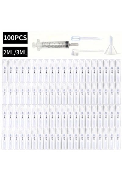 Choice Plastic 2ml Clear 100 Spray Bottles 2ML/3ML- Odorless, BPA-free clear refillable travel atomizer, po