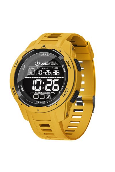 Choice YELLOW SMAEL 8105 Digital Watches Sports LED Wristwatches Men's 50m Waterproof Watch Digital Light S