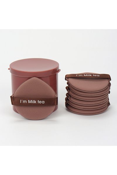 Choice1 Dark Brown Karsyngirl 7Pcs/Box Strawberry Cosmetic Puff Set Double Side Women Soft Makeup Sponge Bea