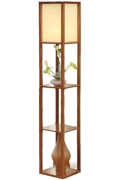 Türkiye Nordic Modern Bedroom linen cover Standing Floor vertical lamp Pull cord switch with 9W bulb