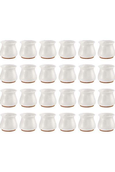 fun zone 24-Piece Chair Leg Covers White