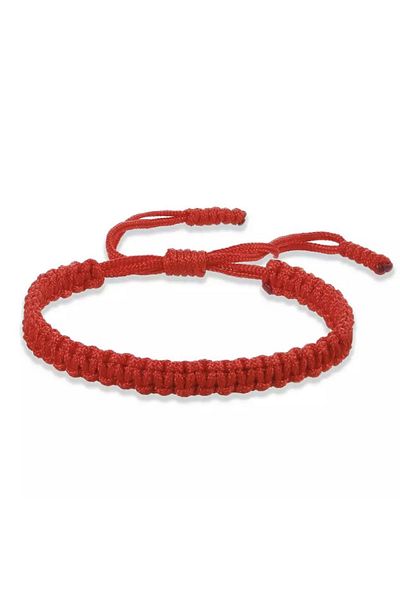 Choice Red 1Pc Handmade Braid String Bracelets For Women Red Black Woven Rope Adjustable Knots Bracelet Me