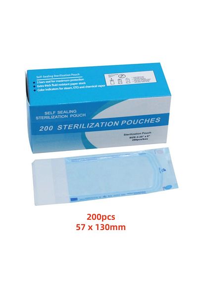 Choice 57 x130mm 200pcs 200pcs/Box Disposable Sterilization Pouch Bags Medical-Grade Self-Sealing Bag Tatt