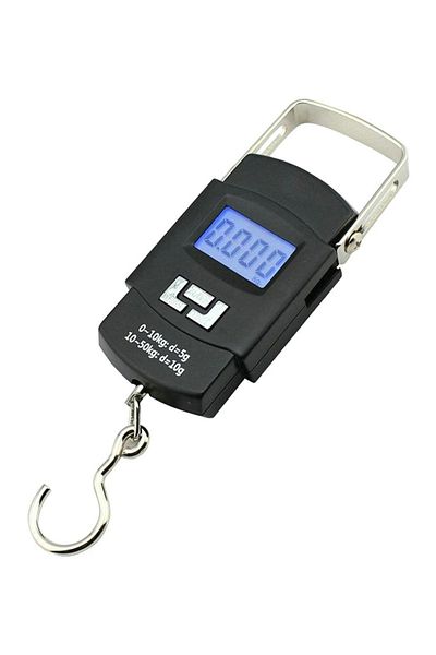 Aptel Electronic hand scale, capacity 50 kg, 4 units, automatic shut-off, black