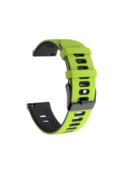 Choice 22mm Green Black Sports Silicone Watch Strap For Garmin Venu 3/Forerunner 265 255 Music /Vivoactive