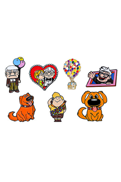 Choice 7 قطع من دبابيس أنمي مضحكة من تصميم راسل وكارل فريدريكسن، مصنوعة من ال...