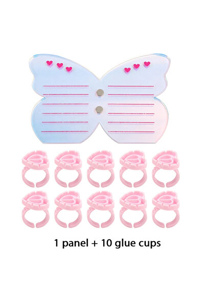 DUTRIEUX أداة تمديد الرموش الأكريليكية العاجية مع حامل رموش ملون مع شفط مغناطيسي