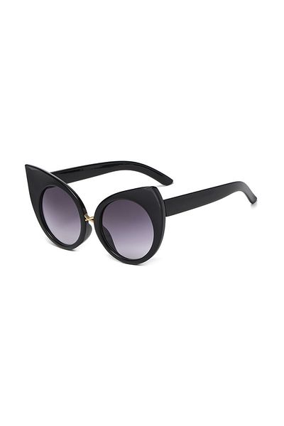 Choice C1 Halloween Black Gothic Cat Eye Sunglasses Retro Punk Oversized Women's Party Decorative Glasses