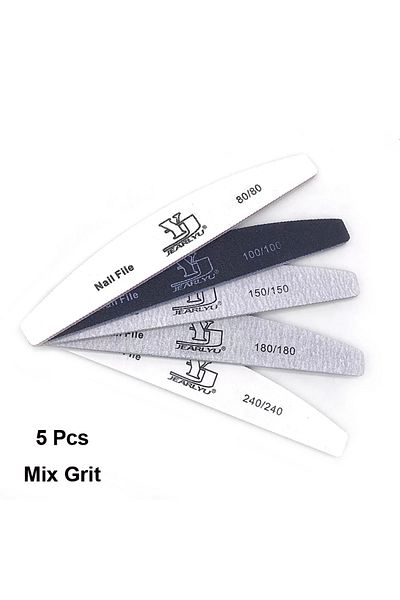 Choice Mix 5Pcs/Lot Nail File Mix Color Limas 80/100/150/180/240 Grit Professional Sandpaper Cuticle Remove