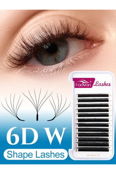 Choice4 9 مم 0.07 مم D FD-LYC-12-H-07-D FADVAN رموش صناعية جديدة 6D-W على شكل C/D 0.07 مم ناعمة وطبيعية