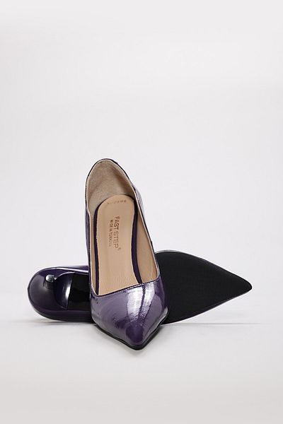 Ayakkabıhane Inside and Outside Genuine Leather Purple Women's Thin Heeled Shoes Ah082152612693