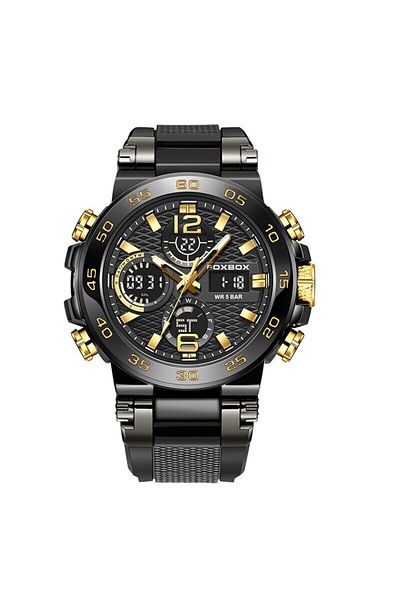 Choice black gold FOXBOX Business Watch Men Fashion Diver Watch Men Top Brand Luxury Sport Waterproof Milit