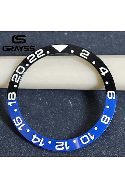 Choice أسود أزرق GRAYSS سيراميك 38 مم لساعة SUB مقاس 40 مم مع إطار معدني وحلقة إدخال منحدر NH35 NH3