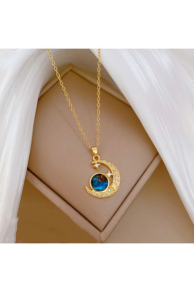 Choice Moon Fashionable Pendant Necklaces for Both Men and Women, Suitable for Daily and Party Wear, Couple