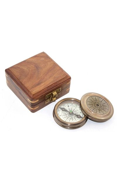 Raftantopla Compass with Wooden Box Ksk2127