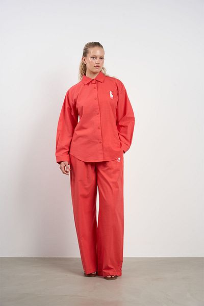 HANIQA Plus Size Summer Double Suit Shirt Pants - 25148