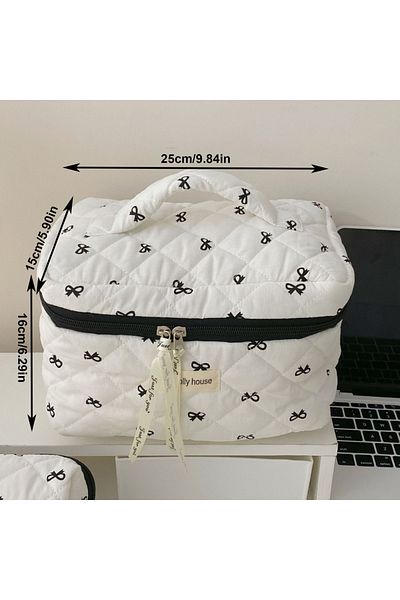 Choice L Fashion Cherry Tote Women Makeup Bag Portable Cute Ladies Cosmetic Toiletry Storage Pouch Handbag.