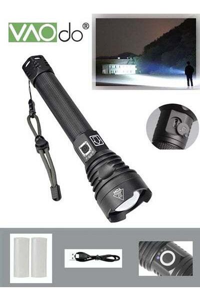 VAODO P90 LED Flashlight Zoom 3 Mode High Lumens Handheld Rechargeable Flashlight Powerful Torch