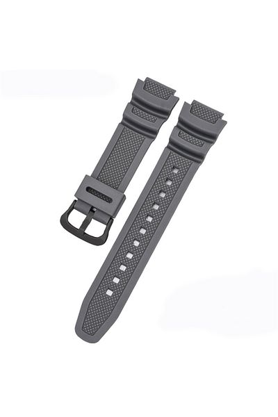 Choice 18mm Grey-Black Buckle 18mm Rubber Watchband For AQ-S810W S800W AE-1000W SGW-400H 300H 500H W735H Si