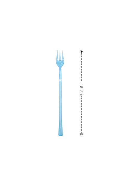 OEM Set of 12 colorful party forks, reusable, plastic, 15.8 cm, 2260-21