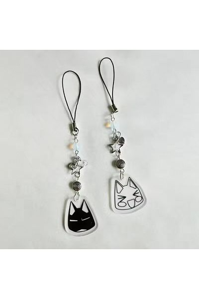 Choice Toro-set Handmade Toro Kuro Cat Phone Charm Lanyard Matching Cartoon Pendant Keychain Star Beaded Ba