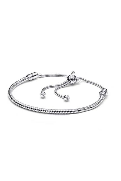 Miniso REDDISH BROWN New Adjustable Bracelet For Women Snake Chain Slider Bracelet Fit Europe Bangle Beads