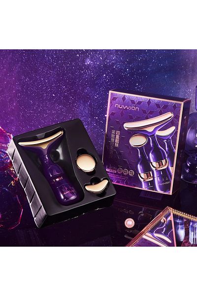 Choice Purple 3 In 1 Facial Lifting Device Neck Facial Eye Massage Face Slimmer EMS Beauty Skin Tightening
