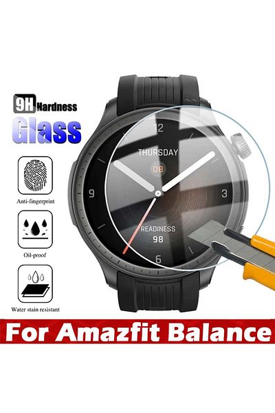 Choice 4PCS 9H Tempered Glass Film For Amazfit Balance Smartwatch Screen Protector For Amazfit Balance HD P