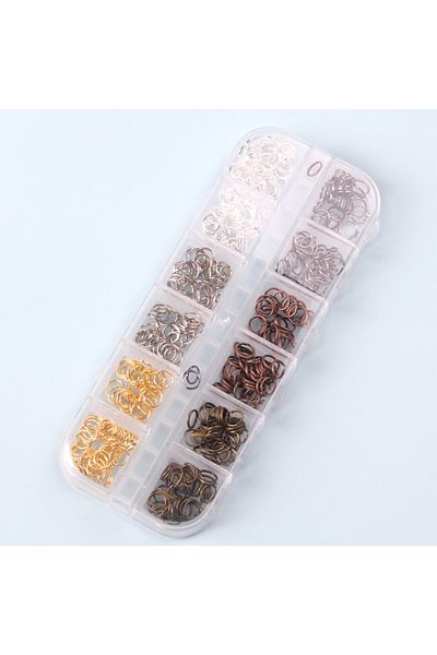 Choice ZS512 Hollow Iron Circle Nail Charms Nail Art Decoration Metal Ring Parts Alloy Piercing Circle Acce