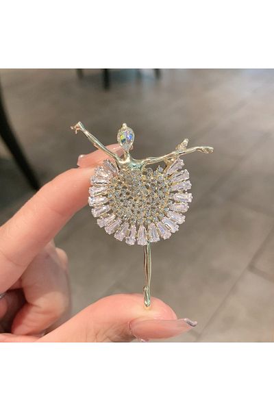 Choice F7-2-527 women fashion ballet girl brooch cute suit coat accessories pins