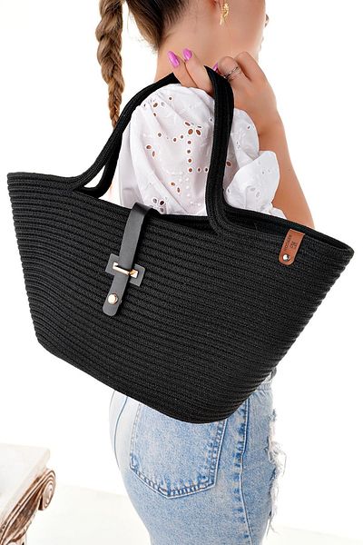 Aymood Women's Straw Bag Hand Braided Jute Straw Shoulder Beach Bag