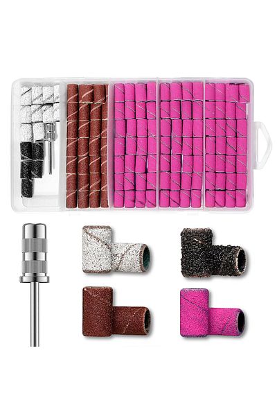 Choice MJ331 135Pcs/Box Nail Sanding Ring Bands 80/120/180/240 Model Electric Manicure Accessories Sand Bel