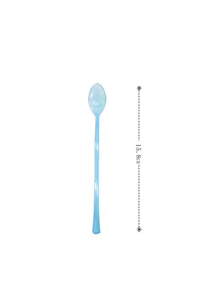 OEM Set of 12 colorful party spoons, reusable, plastic, 15.8 cm, 2260-20
