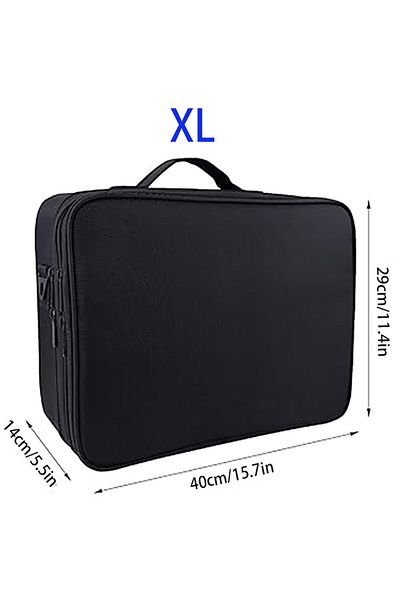 Choice XL Large capacity travel makeup case, portable artist organizer with adjustable dividers and shoulde