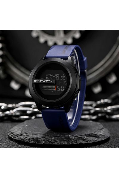 Choice Blue POSHI Sport Watch for Man Luxury Digital Wristwatch Stopwatch Luminous with Date Week Original