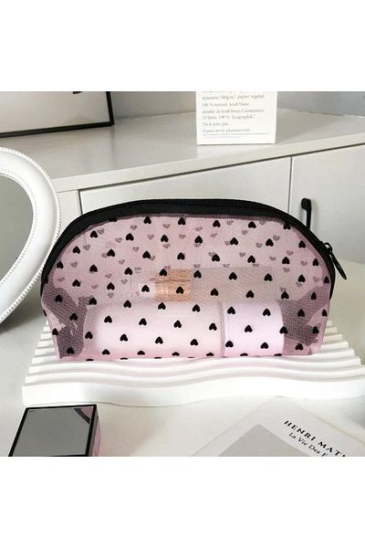 Choice Pink-NO.2 Women Cosmetic Toilet Storage Pouch Bag Ladies Toiletry Lipstick Key Coin Organizer Bags P