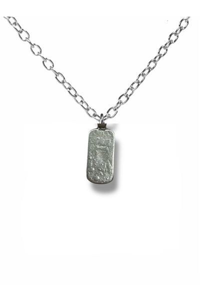 Herşey Nota Geometric Rectangle Necklace – Unisex Modern Design with 60 cm Chain