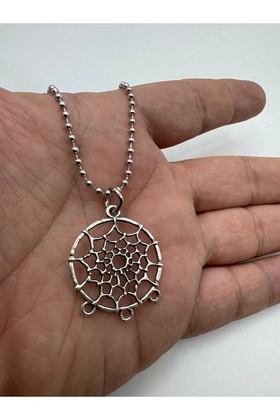 Herşey Nota 60 cm Chain Unisex Necklace with Dream Hunter Figure – Spiritual and Bohemian Style Jewelry