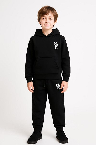 NEWKİDS Kangaroo Pocket Hooded Boy's Suit