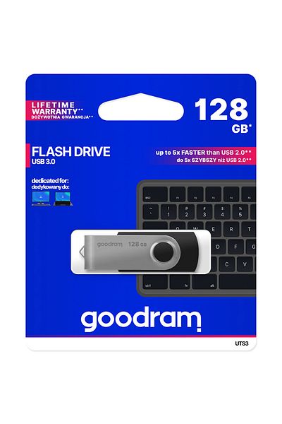 Goodram Pendrive 128GB USB 3.2 Gen 1 UTS3 czarny