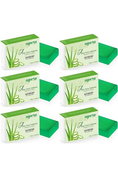 Agarta Handmade Natural Soap 150Gr Aloe Vera (Set of 6)
