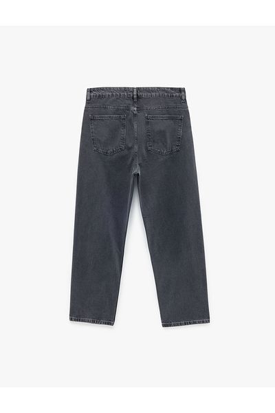 Koton Cotton Pocket Detailed Loose Baggy Jean Trousers