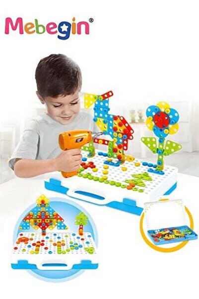 MEBEGIN مجموعة من 237 قطعة من ألواح التثبيت ثلاثية الأبعاد مع صندوق تخزين، لع...