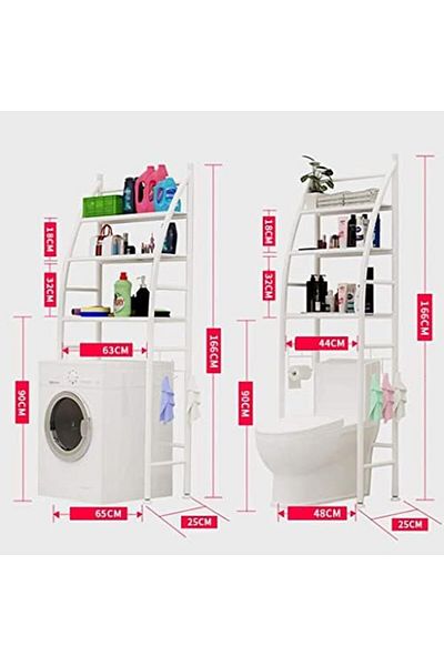 Türkiye 3 Layer Over The Washing Machine Storage Rack Metal Bathroom Shelf Space Saving Organizer for Laundr